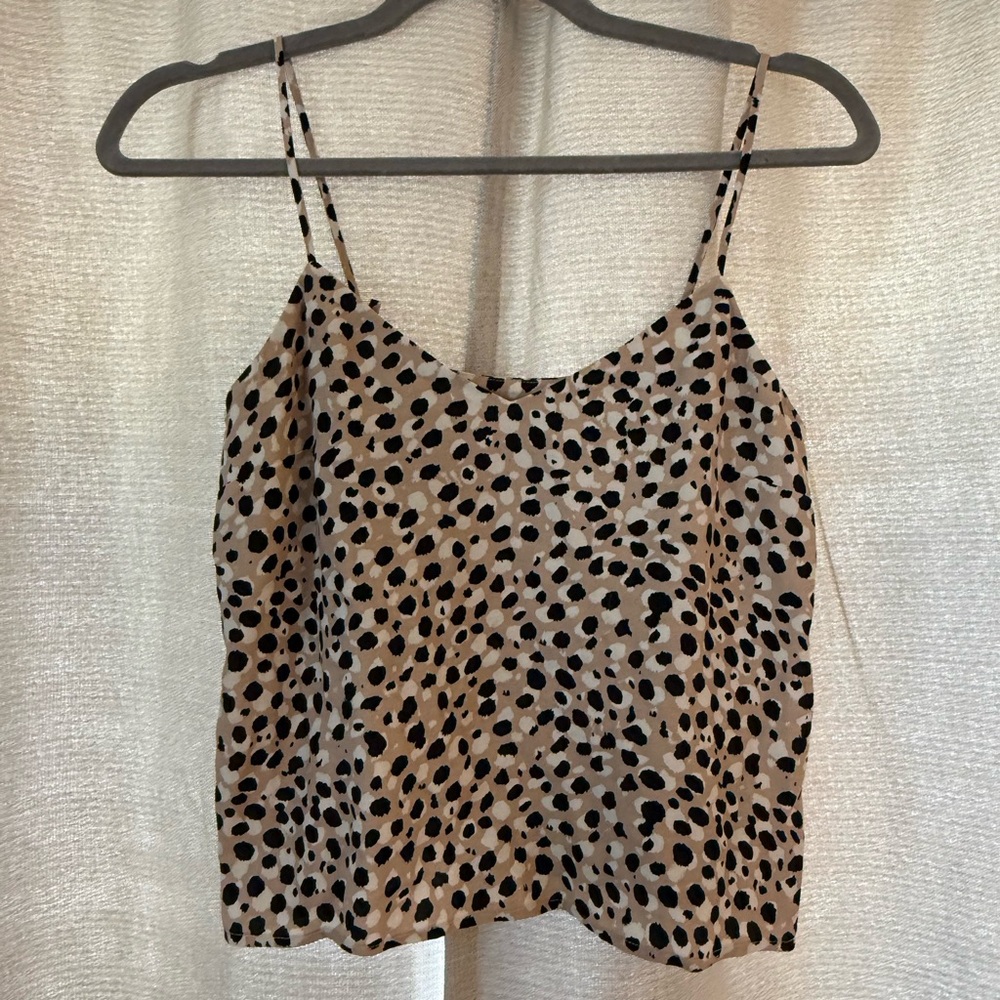 & Other Stories Black and Tan Spotted Camisole
